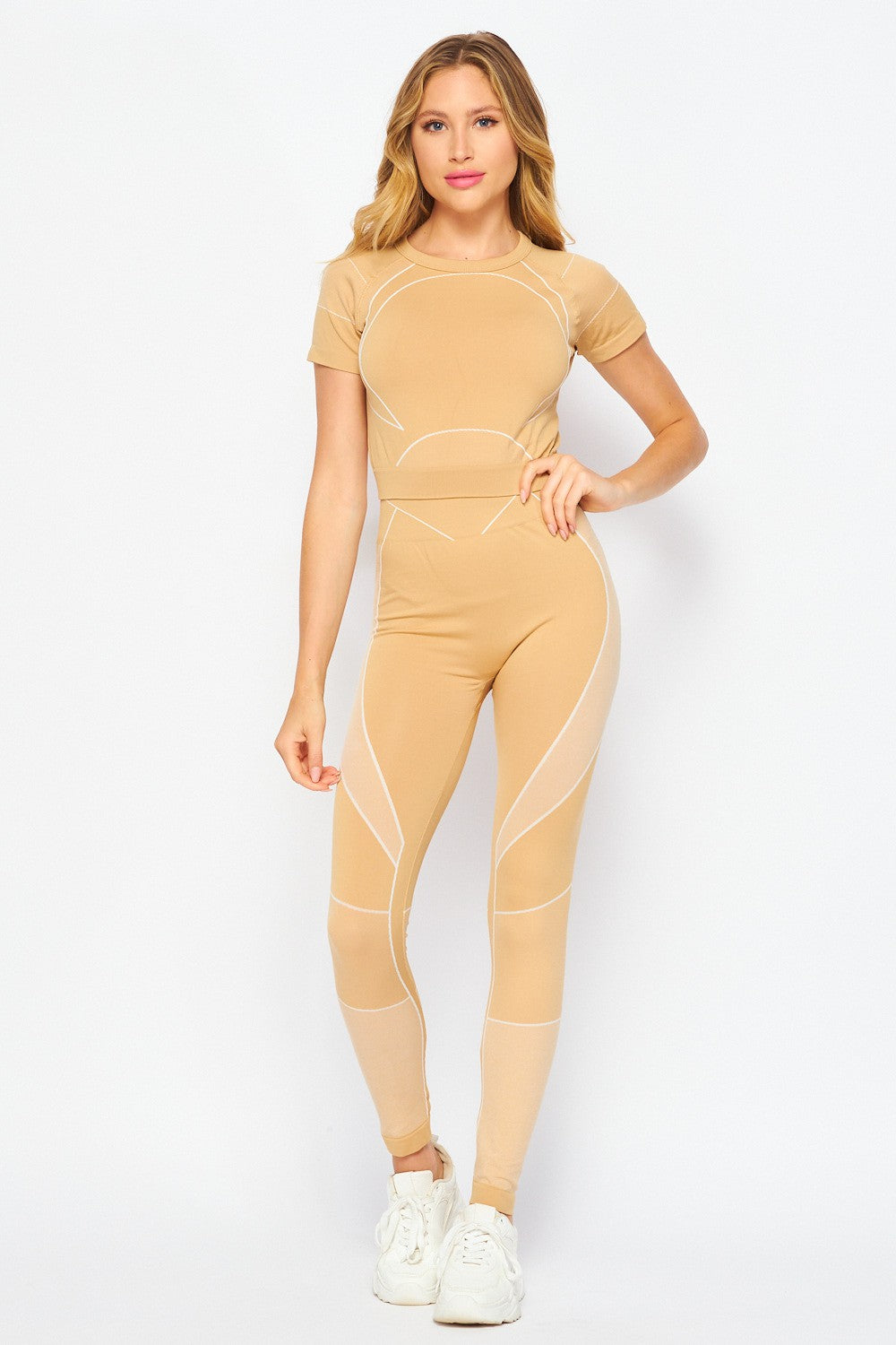 Active Seamless Cropped Top and Leggings Set