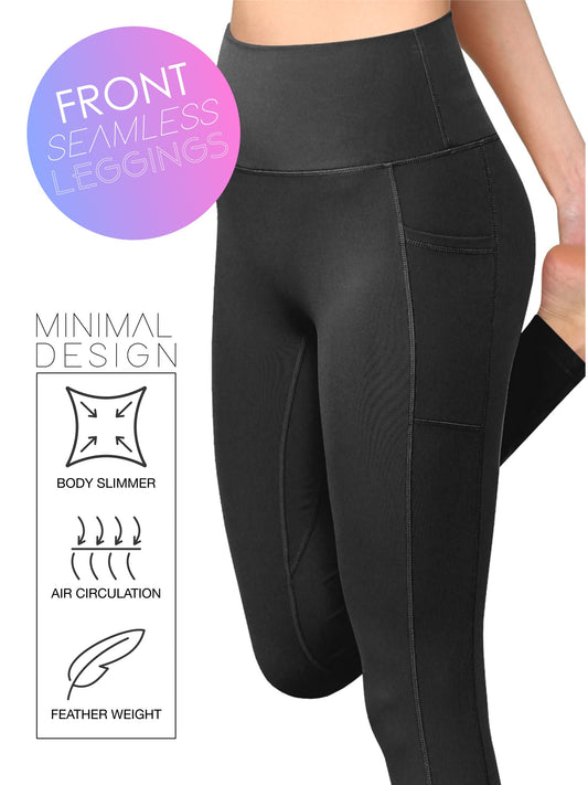 Peached Seamless Front with Side Pocket Yoga Pants