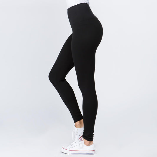 Peach Skin 5 inch High Waist Band Full Length Leggings