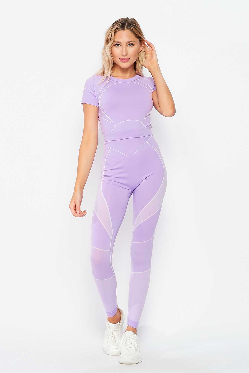 Active Seamless Cropped Top and Leggings Set