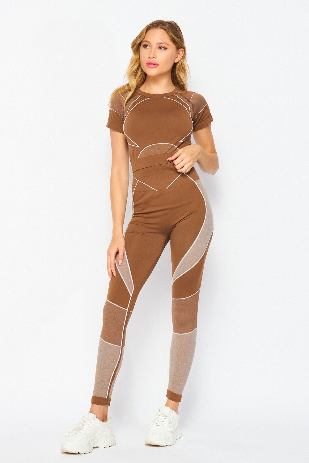 Active Seamless Cropped Top and Leggings Set
