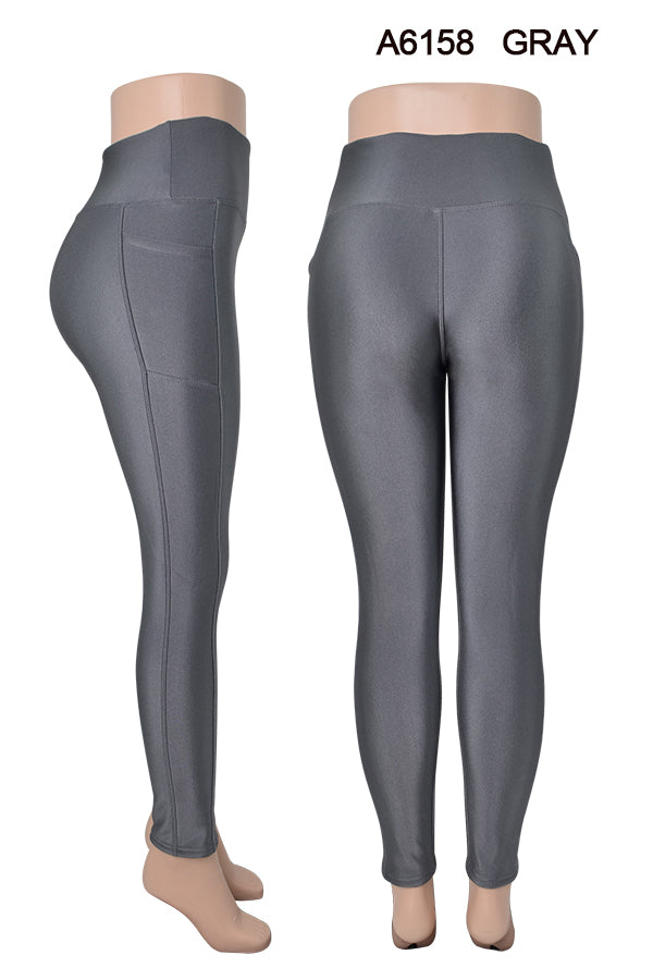 Fur Lined Winter Leggings with Pockets