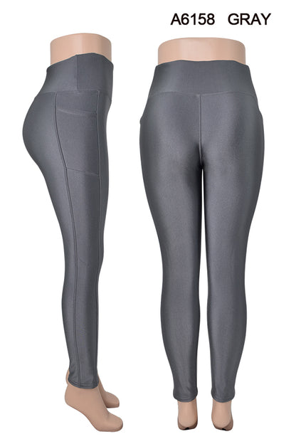 Fur Lined Winter Leggings with Pockets