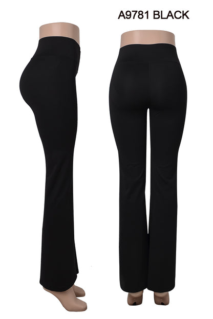 Faja Hip Lift Cross Waist Flare Yoga Legging