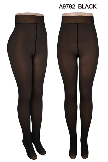 Ultra-Warm Fleece Thermal Translucent Leggings