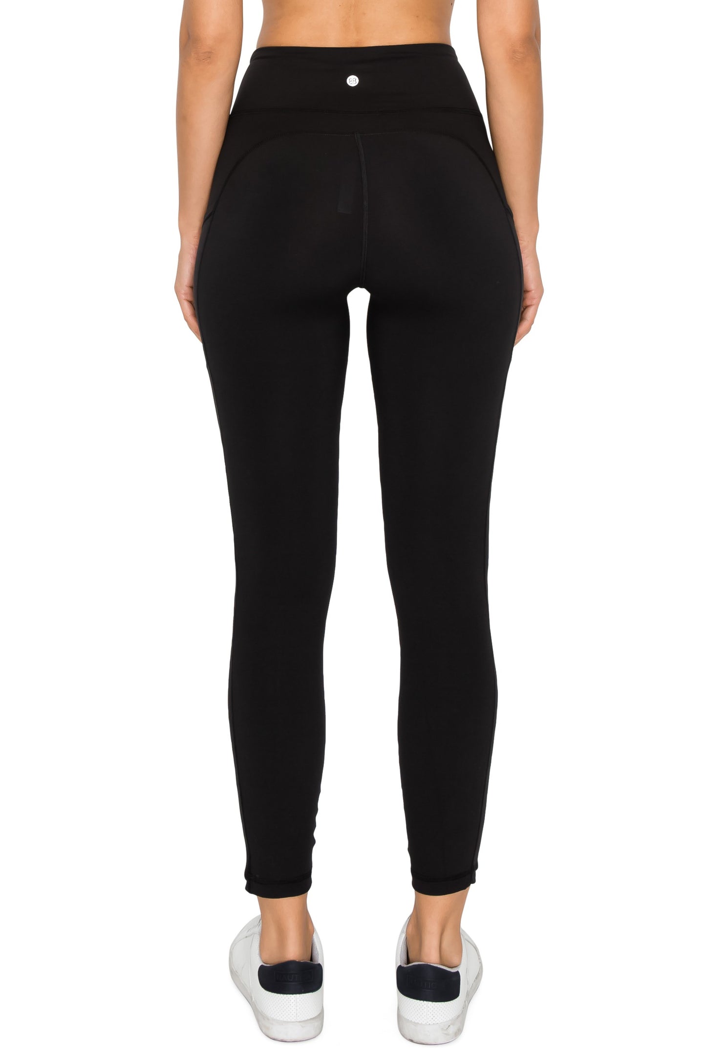 Solid Active 7/8 Length Leggings With Side Pockets